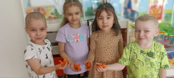Лепка "Рыжий котёнок" Лепка "Рыжий котёнок" .